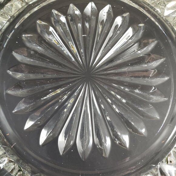 Federal Glass Bowl Petal Clear 10 1/4" Vintage 1960s Flower Shaped Fruit Bowl - Picture 4 of 4